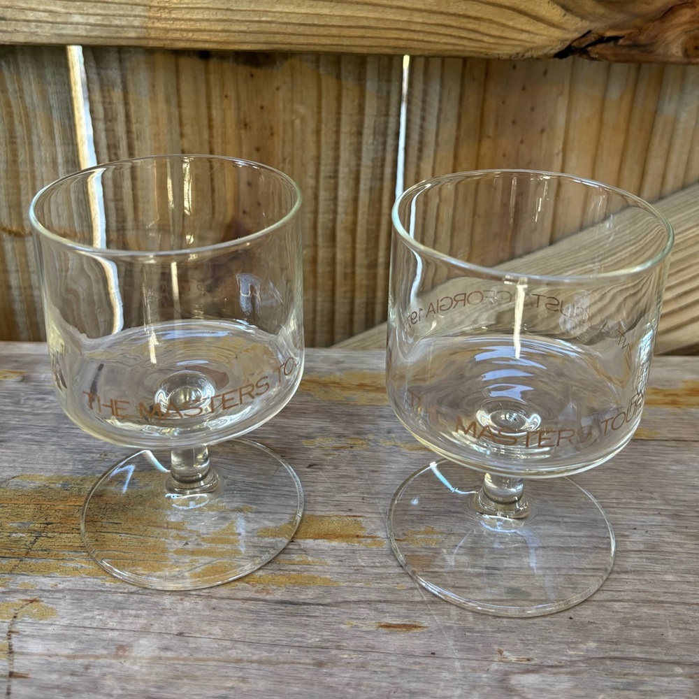 Set of 2 Vintage Masters Tournament Augusta GA 1977 Cocktail Glasses 8oz